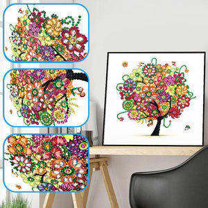 Tree 30x30cm(canvas) beautiful special shaped drill diamond painting