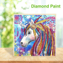 Load image into Gallery viewer, Horse 30x30cm(canvas) beautiful special shaped drill diamond painting
