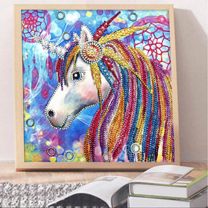 Horse 30x30cm(canvas) beautiful special shaped drill diamond painting
