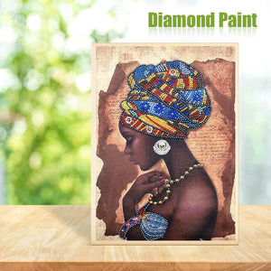 Woman 30x40cm(canvas) beautiful special shaped drill diamond painting