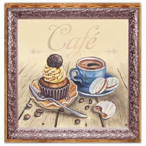 Coffee 30x30cm(canvas) full round drill diamond painting