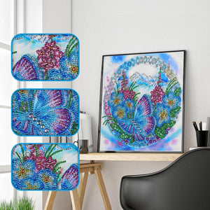 butterfly 30x30cm(canvas) beautiful special shaped drill diamond painting