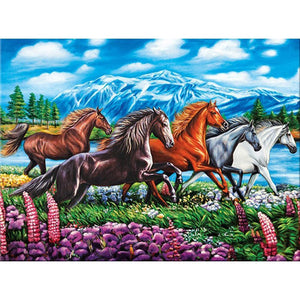 Horse 40x30cm(canvas) full round drill diamond painting
