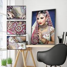 Load image into Gallery viewer, Beauty 30x40cm(canvas) beautiful special shaped drill diamond painting
