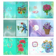 Load image into Gallery viewer, 6pcs 5D DIY Special-shaped Diamond Painting Birthday Greeting Cards Gift
