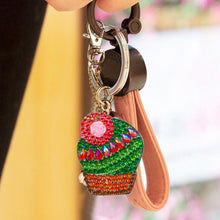 Load image into Gallery viewer, 4pcs DIY Full Drill Diamond Painting Special Shaped Cactus Keychain Jewelry
