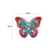 Load image into Gallery viewer, 5pcs DIY Full Drill Diamond Painting Special Shaped Butterfly Keychain Gift
