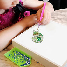 Load image into Gallery viewer, 4pcs DIY Full Drill Special Shaped Diamond Painting Cat Keychain Pendant
