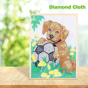 Dog 30x25cm(canvas) beautiful special shaped drill diamond painting