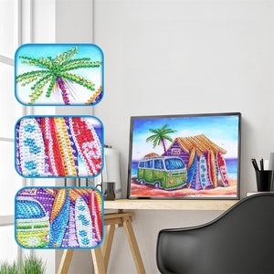 Sea 25x30cm(canvas) beautiful special shaped drill diamond painting