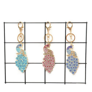 3pcs Full Special Shaped Diamond Painting DIY Peacock Keychain Bag Pendant