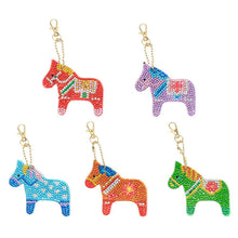 Load image into Gallery viewer, 5pcs DIY Full Drill Diamond Paintng Special-shaped Pendant Animal Keychain

