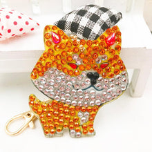Load image into Gallery viewer, 4pcs DIY Diamond Dog Keychain Special Full Drill Painting Women Bag Keyring
