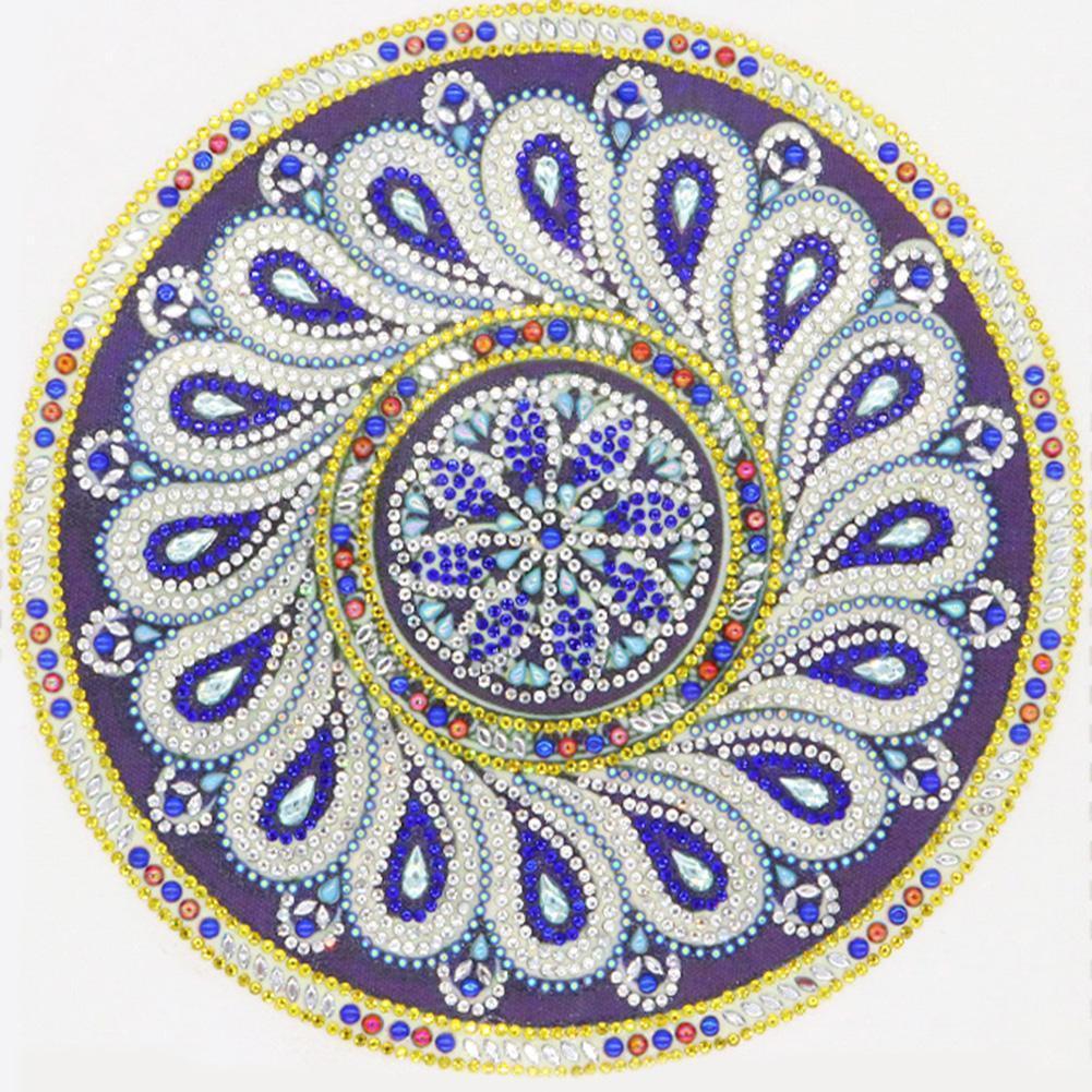 Mandala 30x30cm(canvas) beautiful special shaped drill diamond painting
