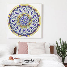 Load image into Gallery viewer, Mandala 30x30cm(canvas) beautiful special shaped drill diamond painting
