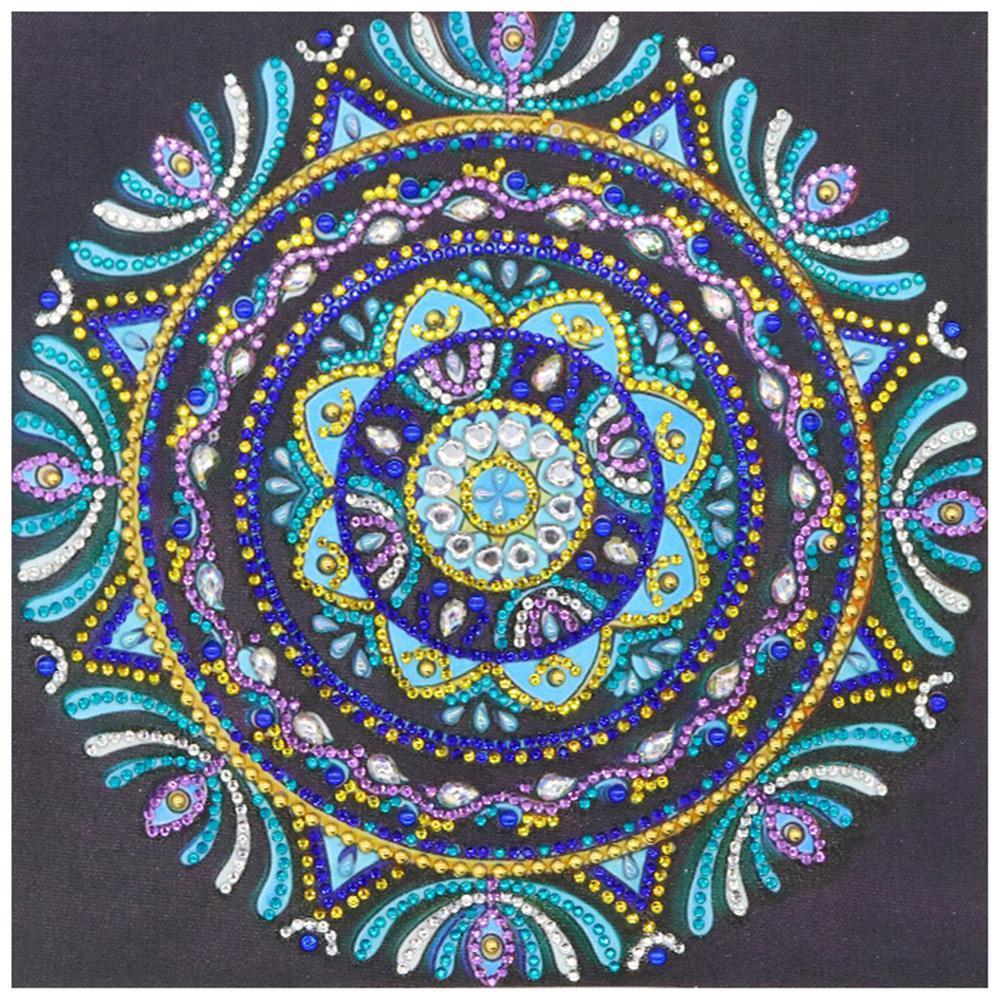 Mandala 30x30cm(canvas) beautiful special shaped drill diamond painting