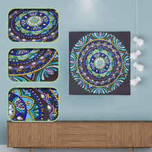 Load image into Gallery viewer, Mandala 30x30cm(canvas) beautiful special shaped drill diamond painting
