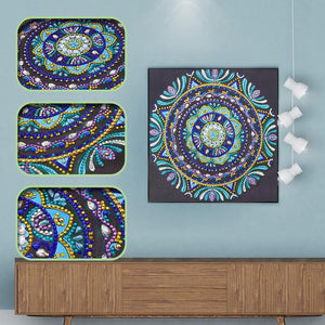 Mandala 30x30cm(canvas) beautiful special shaped drill diamond painting