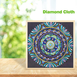 Mandala 30x30cm(canvas) beautiful special shaped drill diamond painting