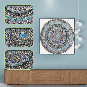 Mandala 30x30cm(canvas) beautiful special shaped drill diamond painting