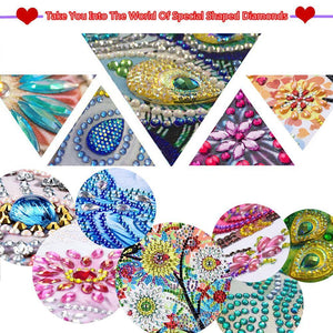 Mandala 30x30cm(canvas) beautiful special shaped drill diamond painting