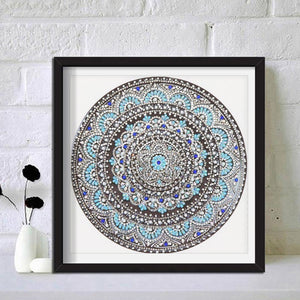 Mandala 30x30cm(canvas) beautiful special shaped drill diamond painting
