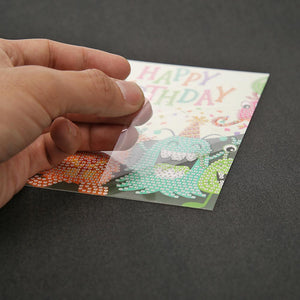 5D DIY Diamond Painting Greeting Card Special Shape Birthday Halloween Gift