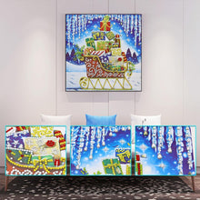 Load image into Gallery viewer, Sleigh 30x30cm(canvas) beautiful special shaped drill diamond painting
