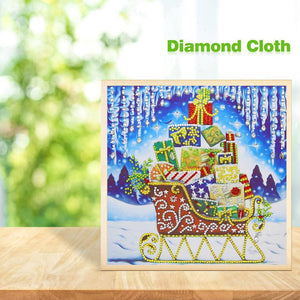 Sleigh 30x30cm(canvas) beautiful special shaped drill diamond painting