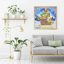 Load image into Gallery viewer, Sleigh 30x30cm(canvas) beautiful special shaped drill diamond painting
