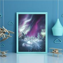 Load image into Gallery viewer, Aurora Scenery 40x30cm(canvas) full square drill diamond painting
