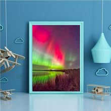 Load image into Gallery viewer, Aurora Scenery 40x30cm(canvas) full round drill diamond painting
