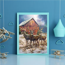 Load image into Gallery viewer, Deer Nature Pattern 40x30cm(canvas) full round drill diamond painting
