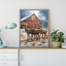Load image into Gallery viewer, Deer Nature Pattern 40x30cm(canvas) full round drill diamond painting
