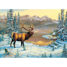 Load image into Gallery viewer, Deer Nature Pattern 40x30cm(canvas) full round drill diamond painting
