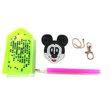 Load image into Gallery viewer, 4pcs DIY Full Drill Round Drill Mouse Shape Diamond Painting Keychain Gift
