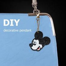 Load image into Gallery viewer, 4pcs DIY Full Drill Round Drill Mouse Shape Diamond Painting Keychain Gift
