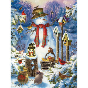 Snowman 30x40cm(canvas) full round drill diamond painting