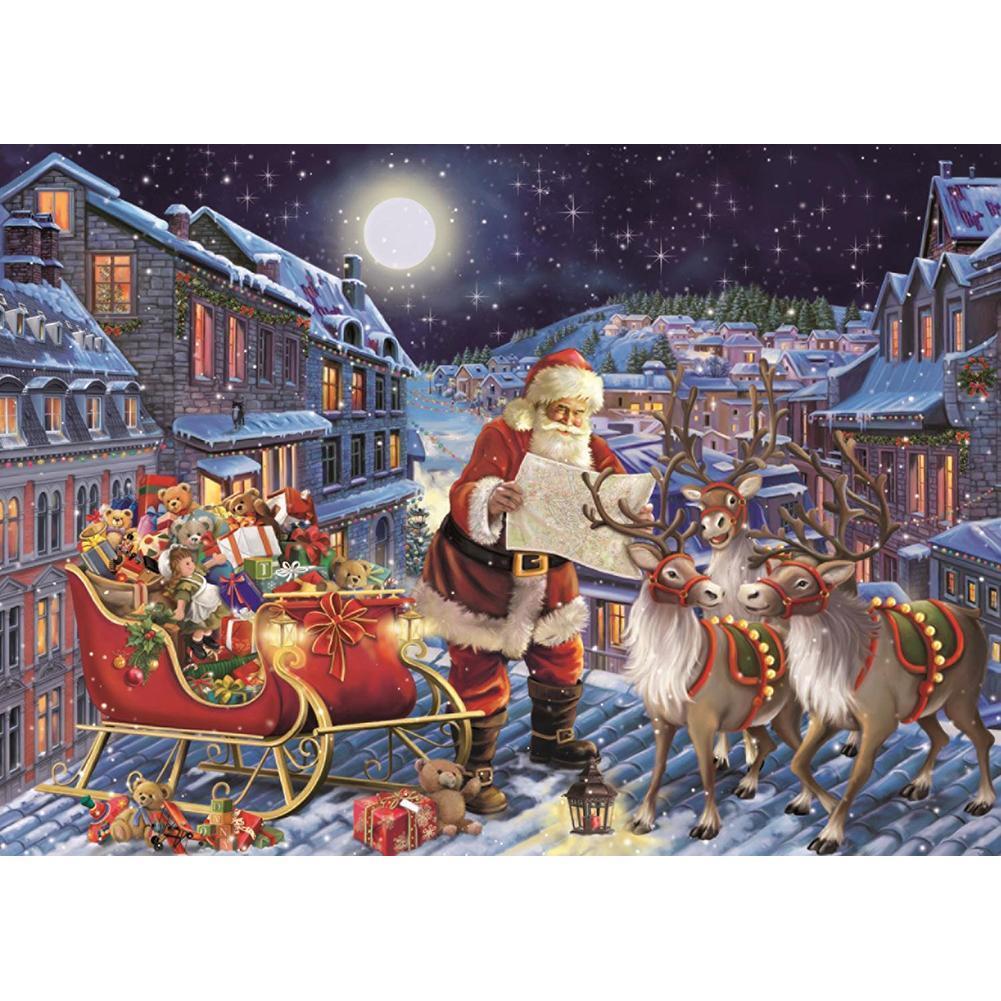 Santa Claus 40x30cm(canvas) full round drill diamond painting