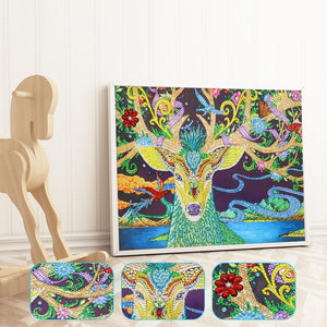 Tree 30x40cm(canvas) beautiful special shaped drill diamond painting