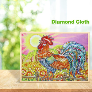 chicken 30x40cm(canvas) beautiful special shaped drill diamond painting
