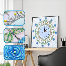 Load image into Gallery viewer, DIY Flower Special Shaped Diamond Painting Cross Stitch Clock Home Decor
