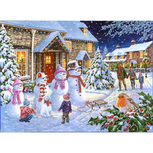 Load image into Gallery viewer, Snowman 40x30cm(canvas) full round drill diamond painting
