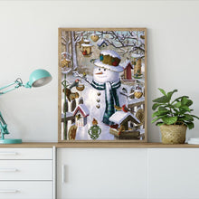 Load image into Gallery viewer, Santa Claus Snowman 40x30cm(canvas) full round drill diamond painting

