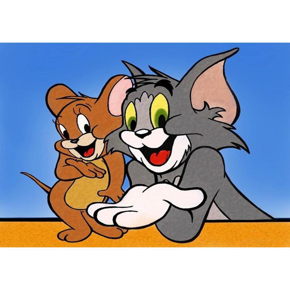Tom and Jerry 30x40cm(canvas) full round drill diamond painting