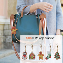 Load image into Gallery viewer, 5pcs DIY Full Drill Special Shaped Diamond Painting Christmas Women Keyring

