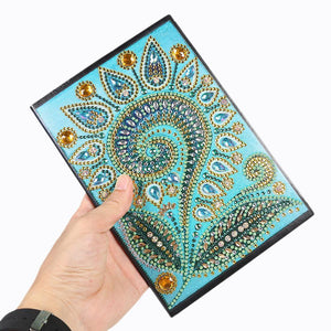 DIY Mandala Special Shaped Diamond Painting 50 Pages Sketchbook A5 Notebook