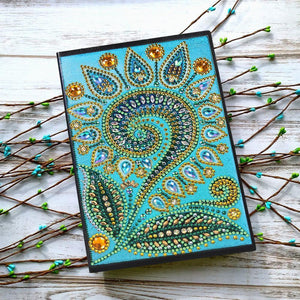 DIY Mandala Special Shaped Diamond Painting 50 Pages Sketchbook A5 Notebook