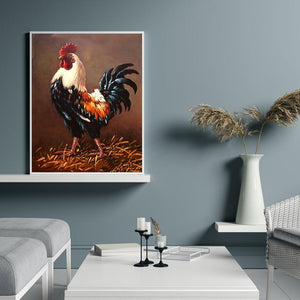 Rooster 30x40cm(canvas) full round drill diamond painting
