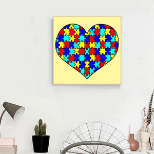 Heart 30x30cm(canvas) full round drill diamond painting